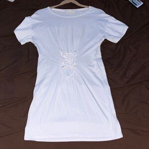 La Hearts White Mini Dress